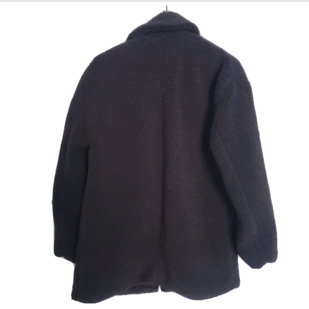 NEW Collection B Juniors' Faux-Fur Teddy Coat Black - Picture 3 of 5